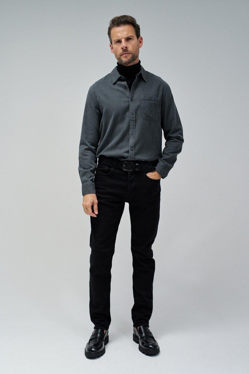 Grey Solid Casual Shirt, , large image number 1