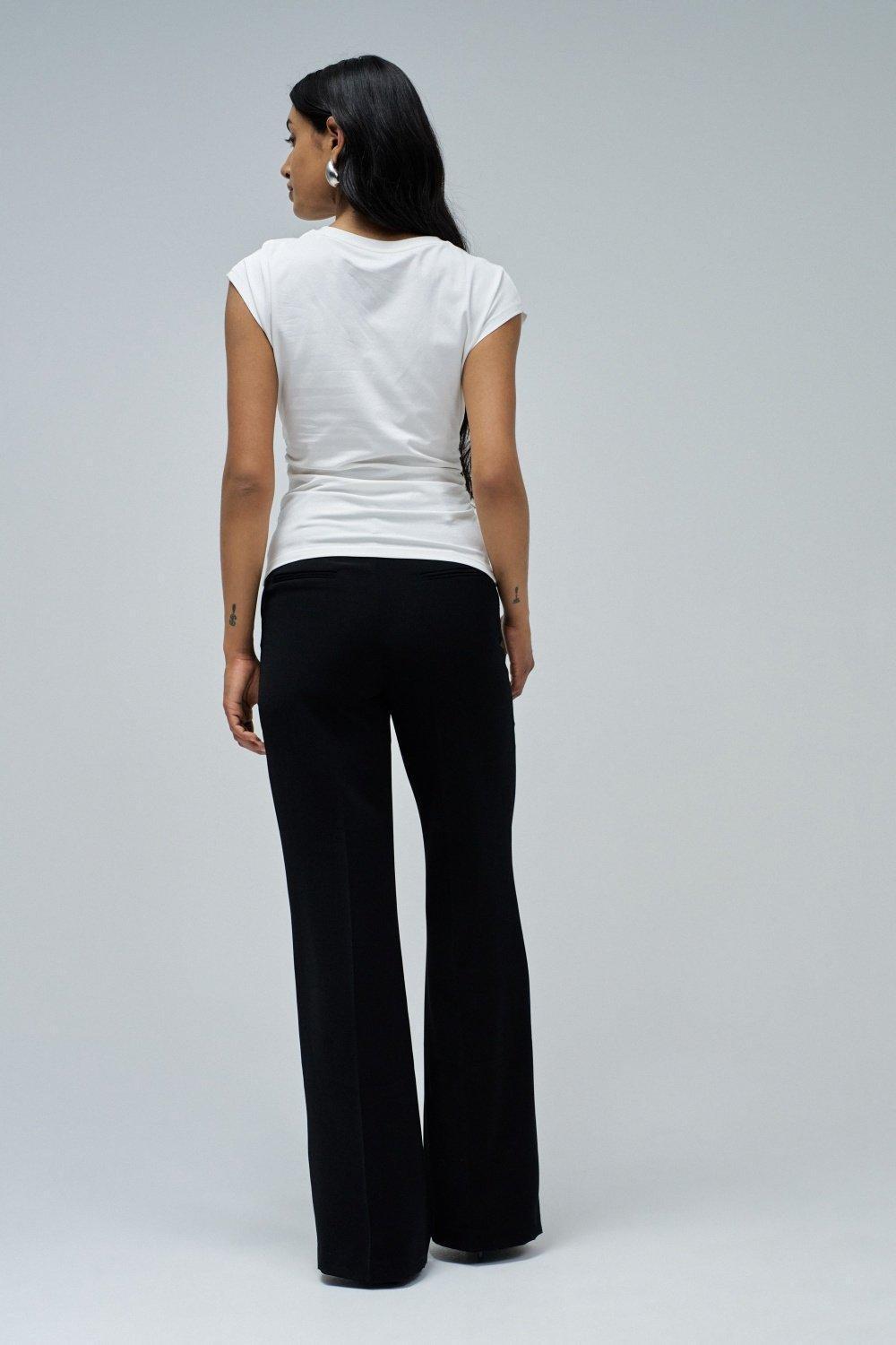 T-Shirt With Gathering, White, large image number 3
