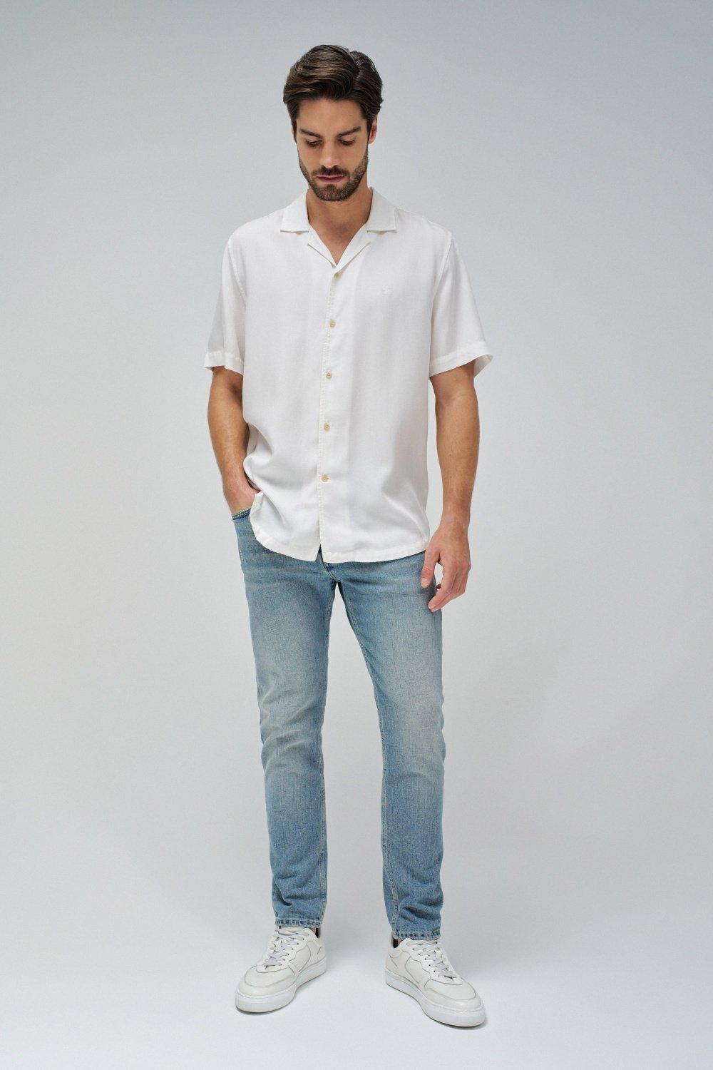 Light Denim Shirt, Beige, medium