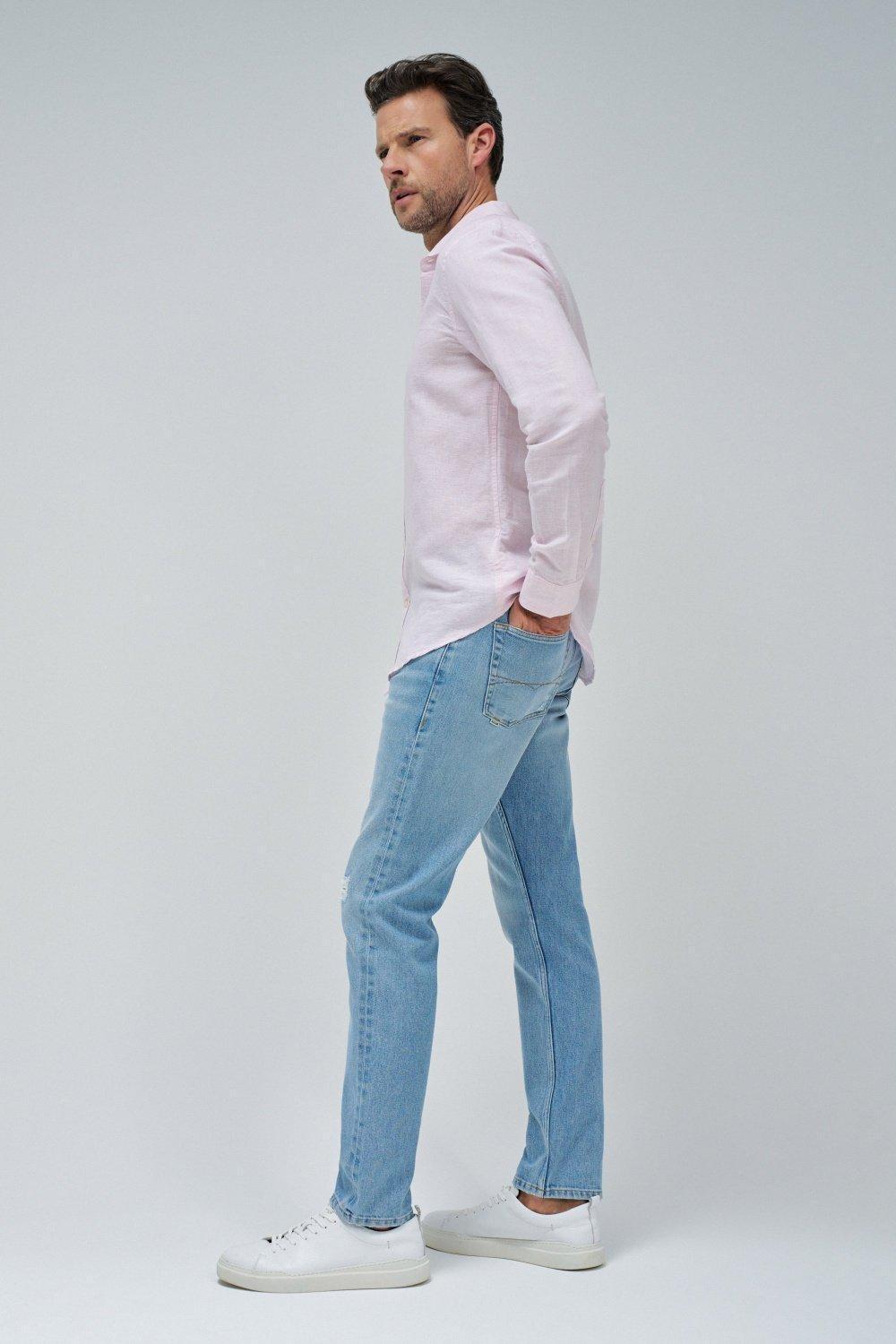 Linen Shirt, Pink, large image number 2