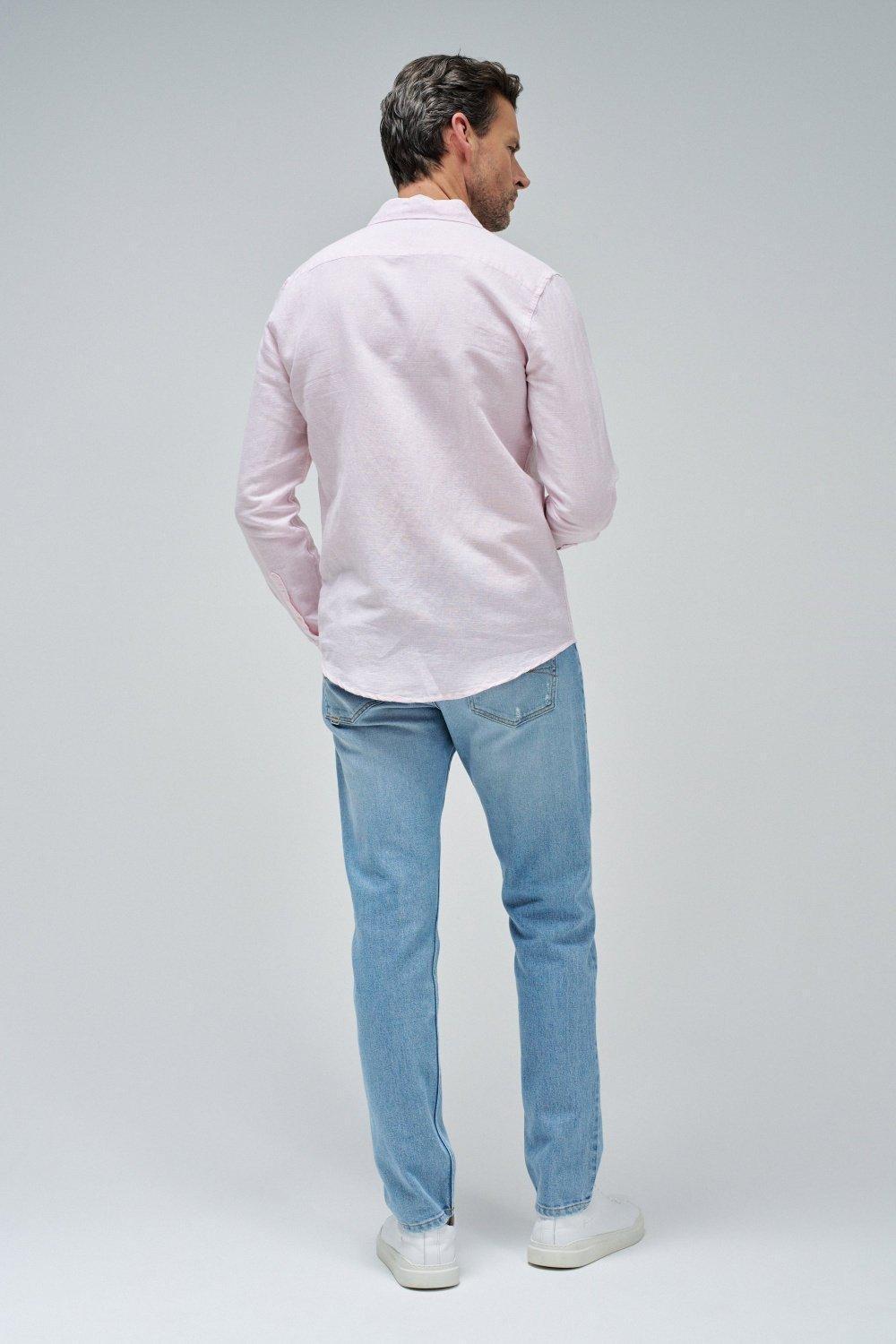 Linen Shirt, Pink, large image number 3