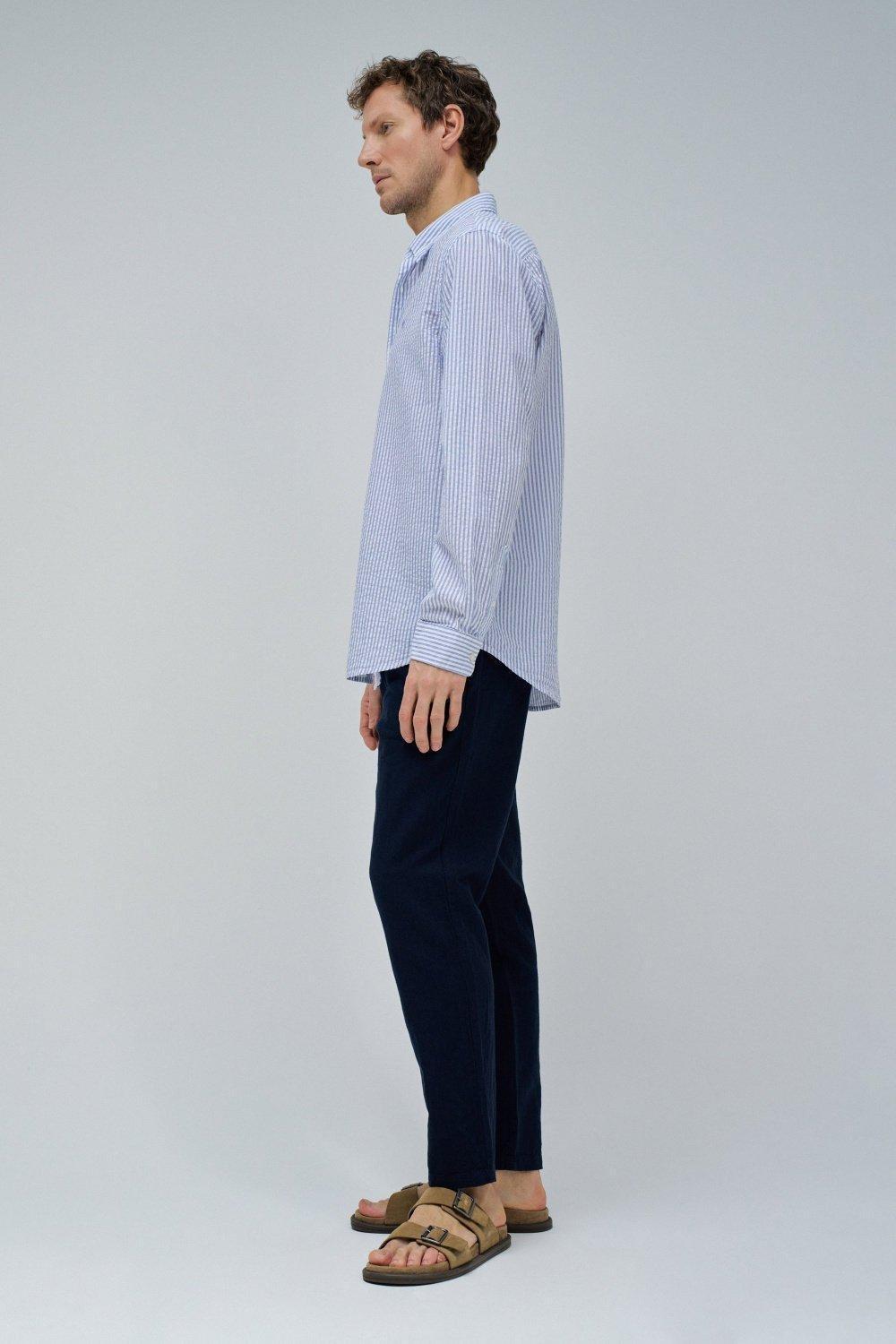 Blue Striped Oxford Shirt, , large image number 2