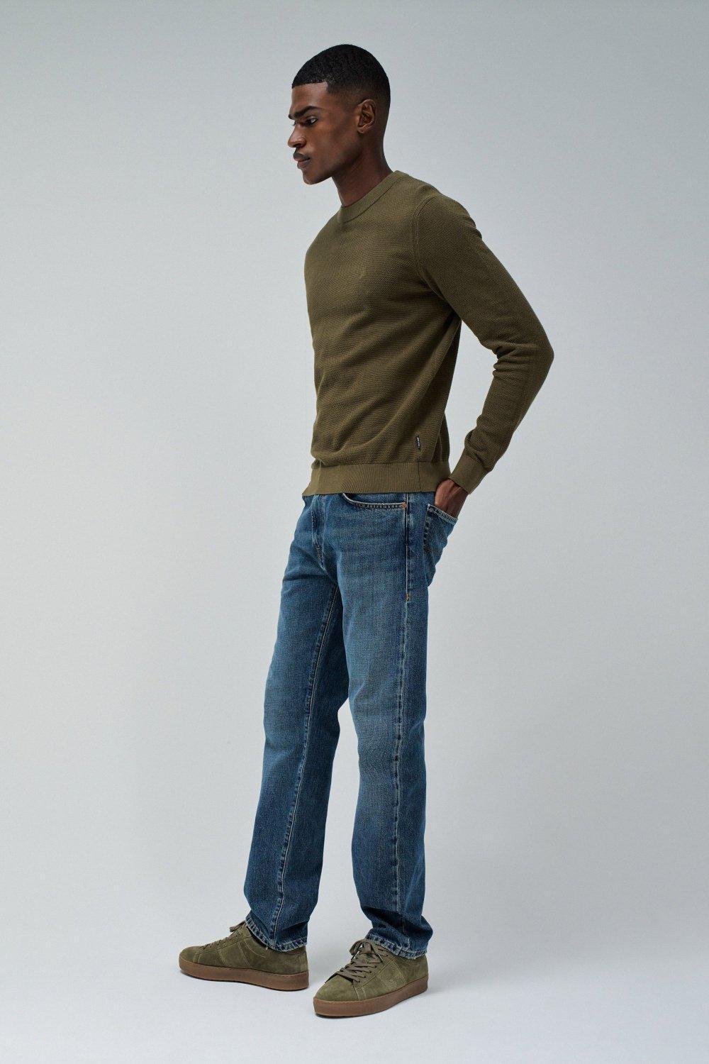 Textured Knit Sweater , Green, large image number 2