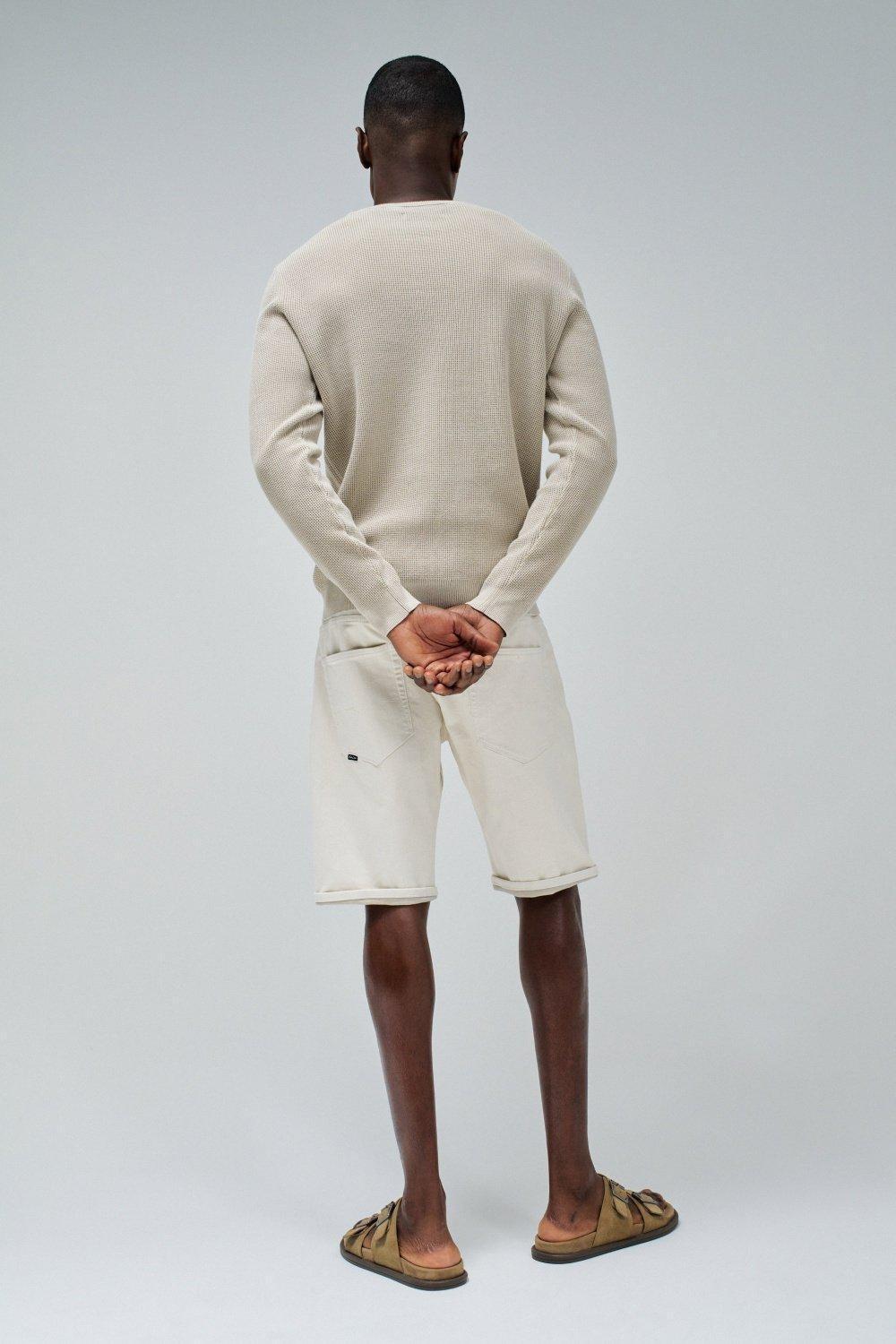 Beige Solid Casual Sweater, , large image number 3