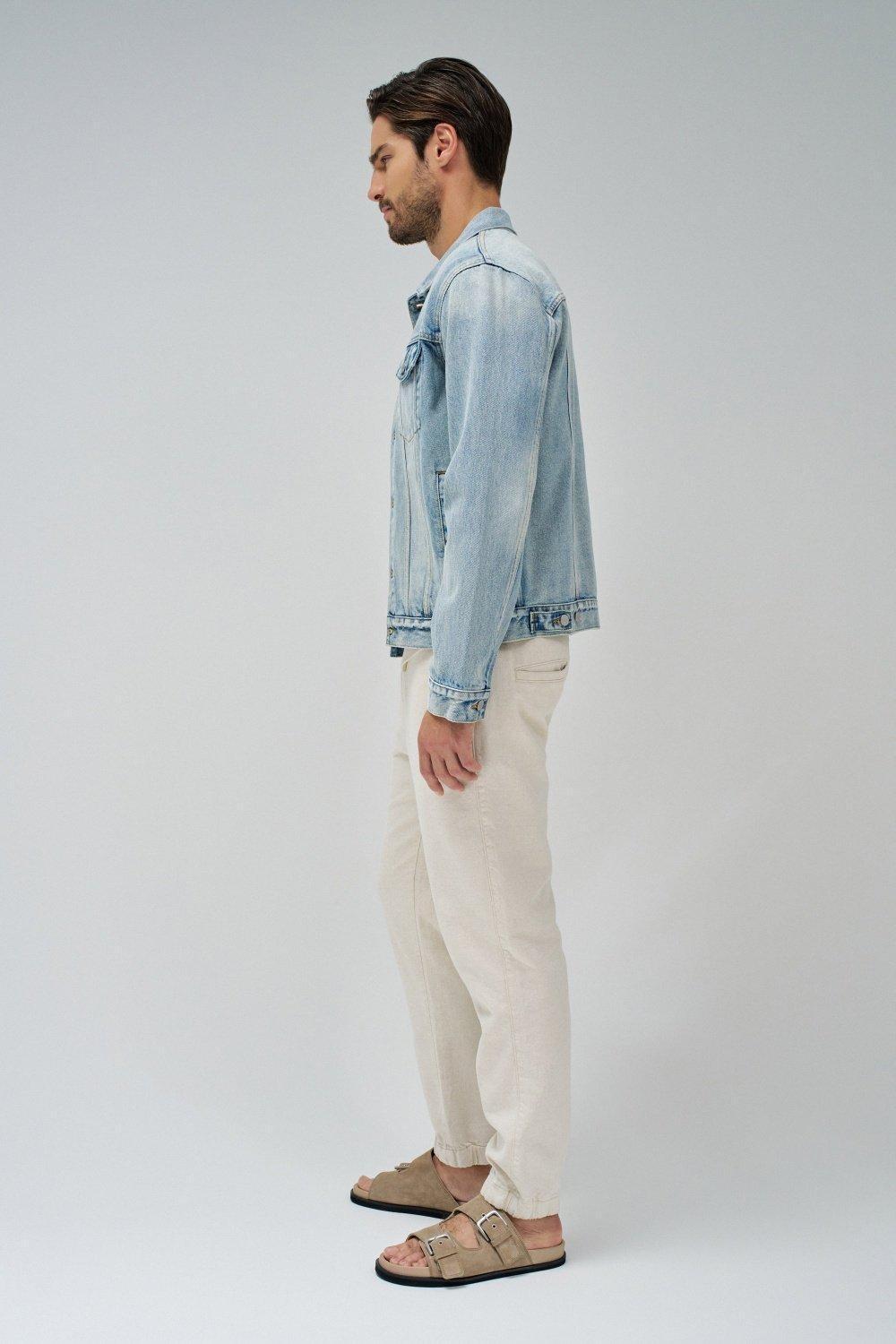 Denim Solid Casual Jacket, , large image number 2