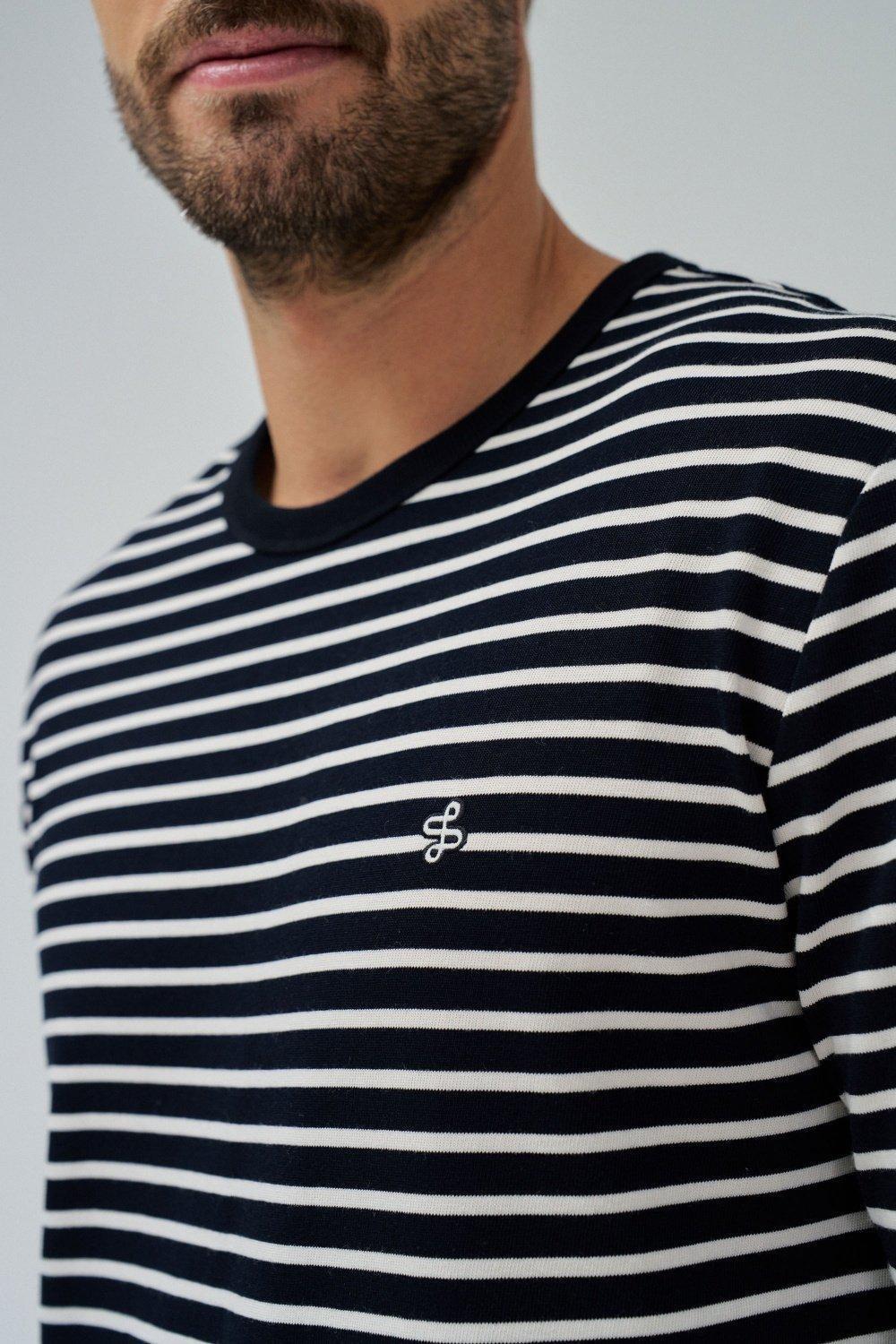 Black Striped Casual Sweatshirt, , large image number 4