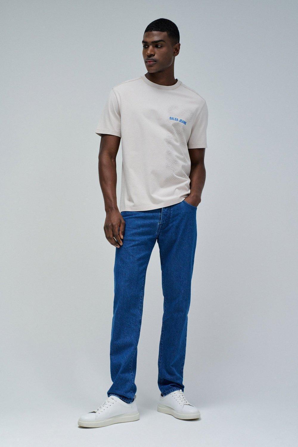 Beige T-Shirt With Branding, , large image number 1