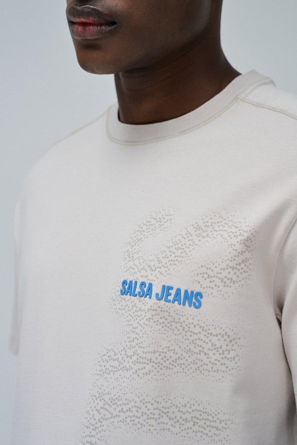 Beige T-Shirt With Branding, , large image number 4