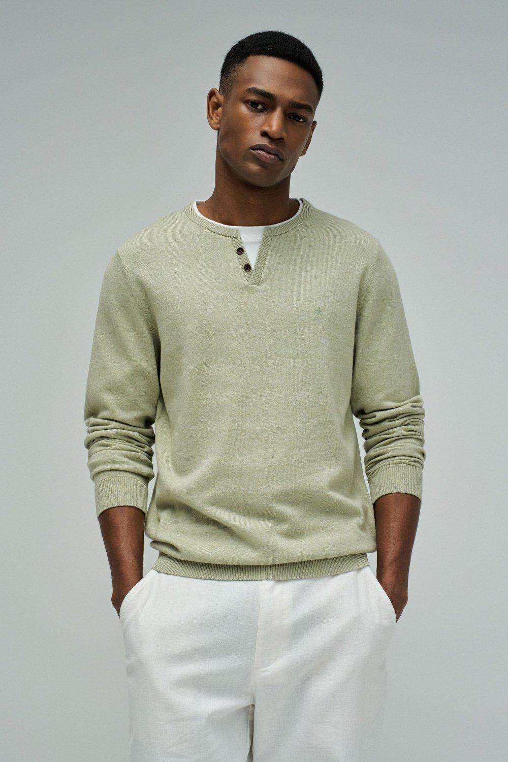 Knitted Jumper, Green, medium