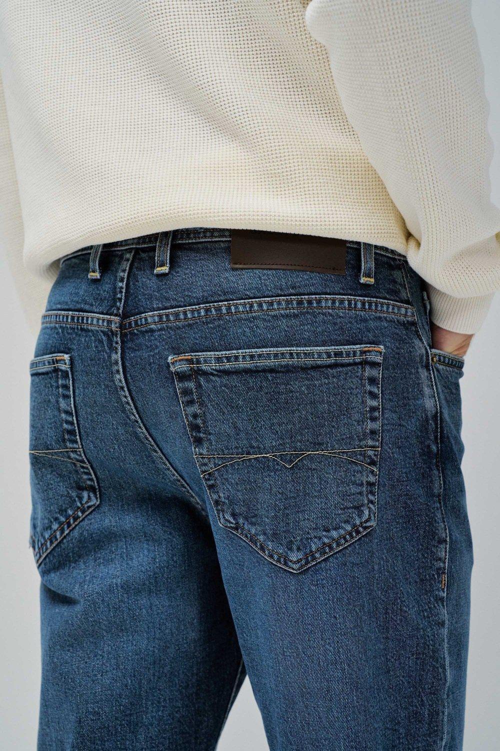 Blue Plain Slim Cropped Jeans, , large image number 4