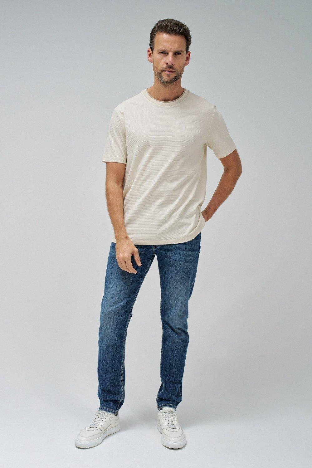 White Basic Textured T-Shirt, , large image number 1