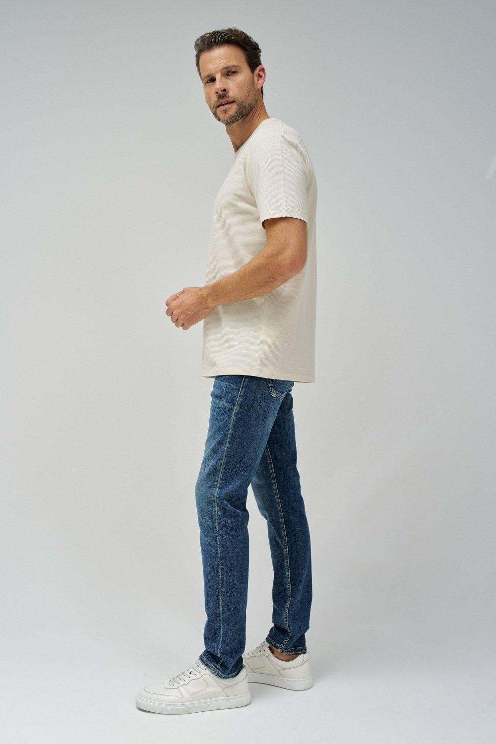 White Basic Textured T-Shirt, , large image number 2