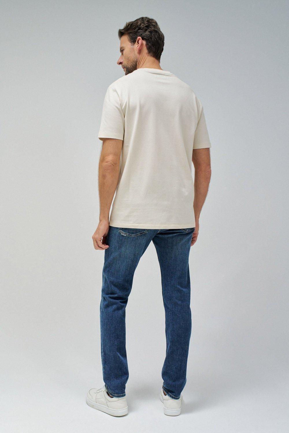 White Basic Textured T-Shirt, , large image number 3