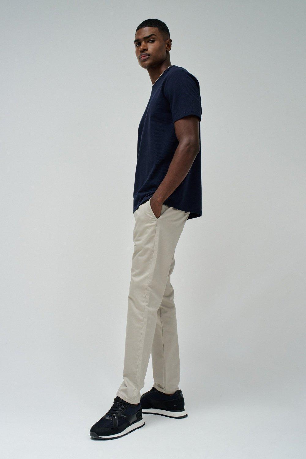 Blue Textured Regular Fit T-Shirt, , large image number 2