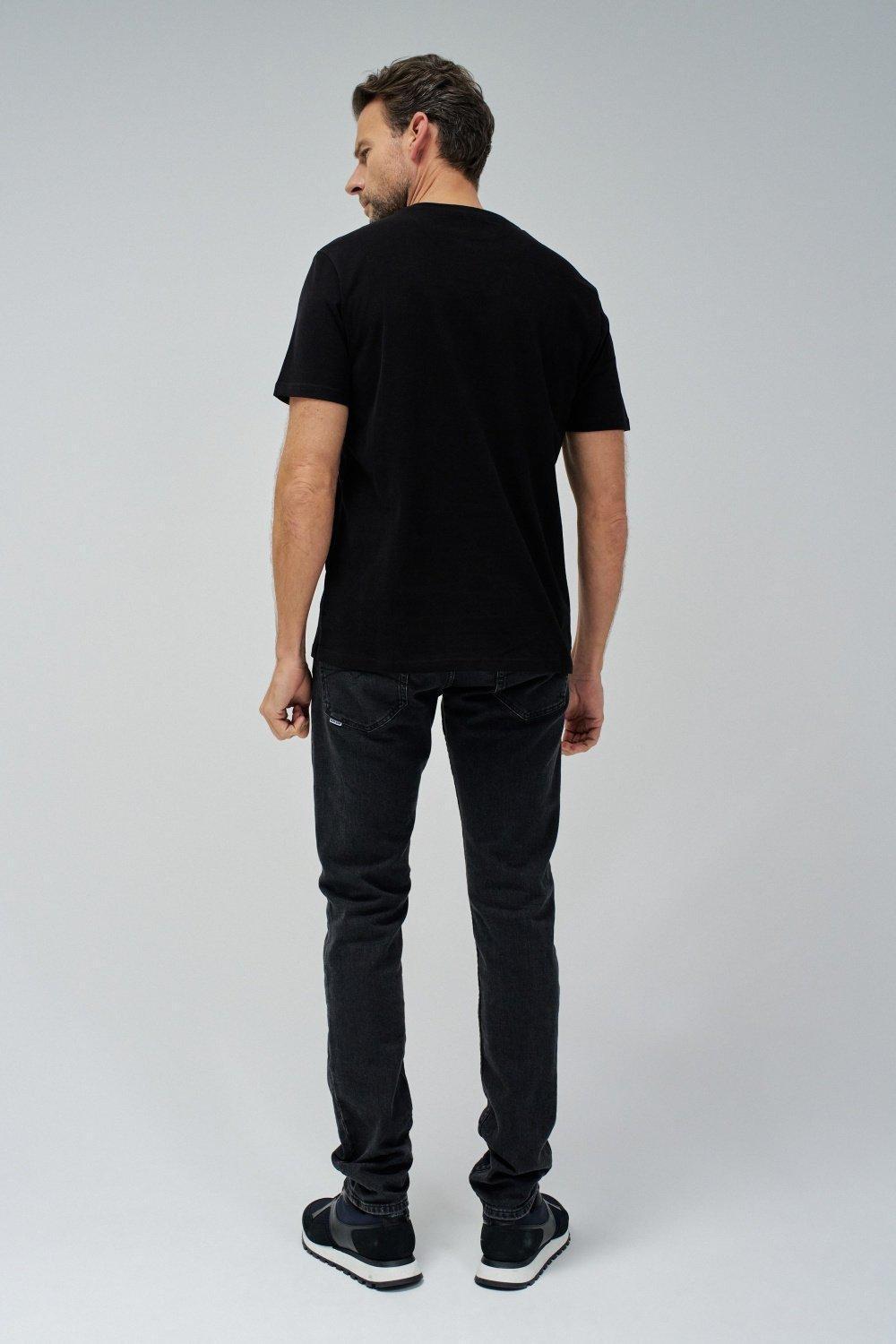 Black Solid Basic Casual T-Shirt, , large image number 3