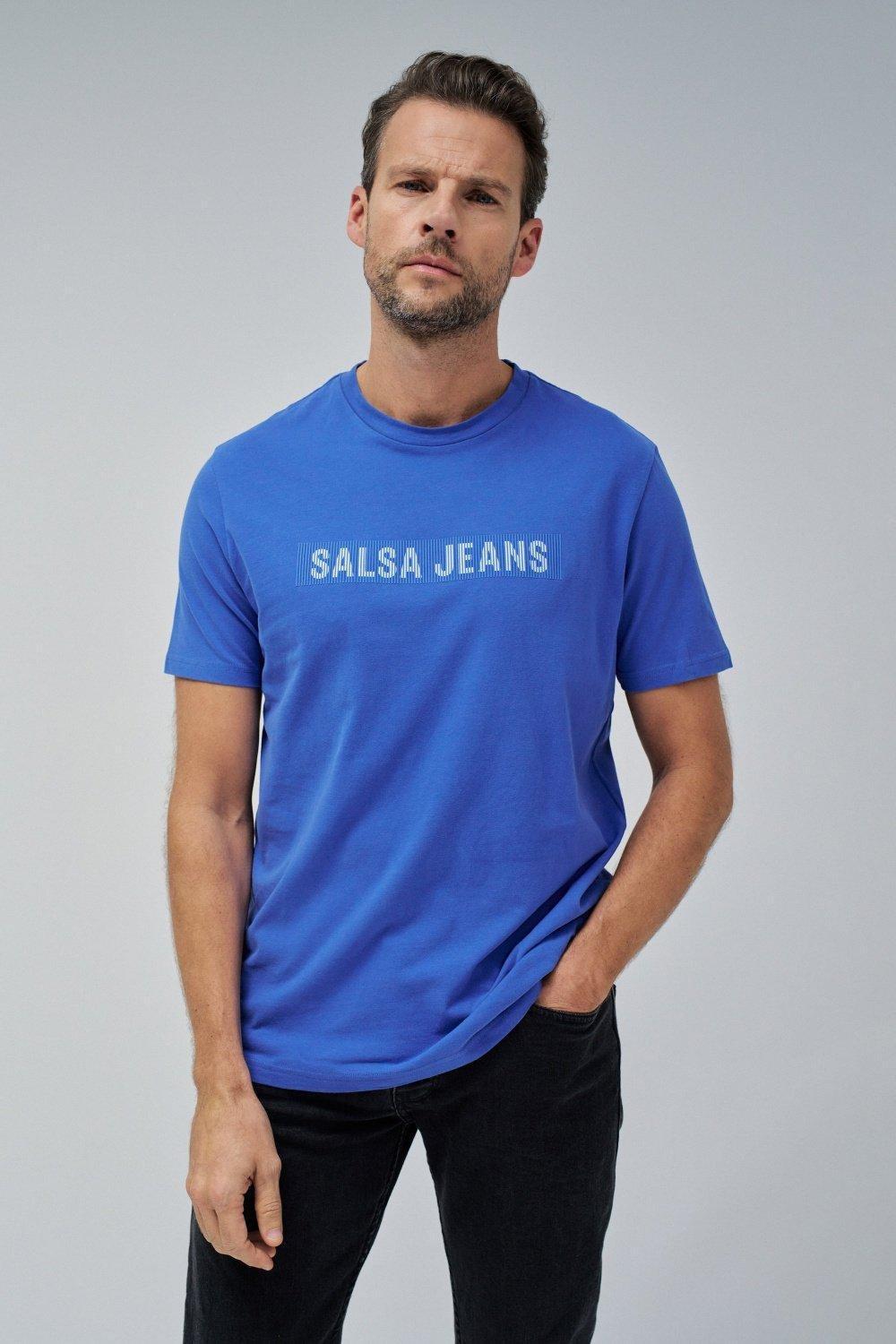 Blue Solid Basic Casual T-Shirt, , large image number 0