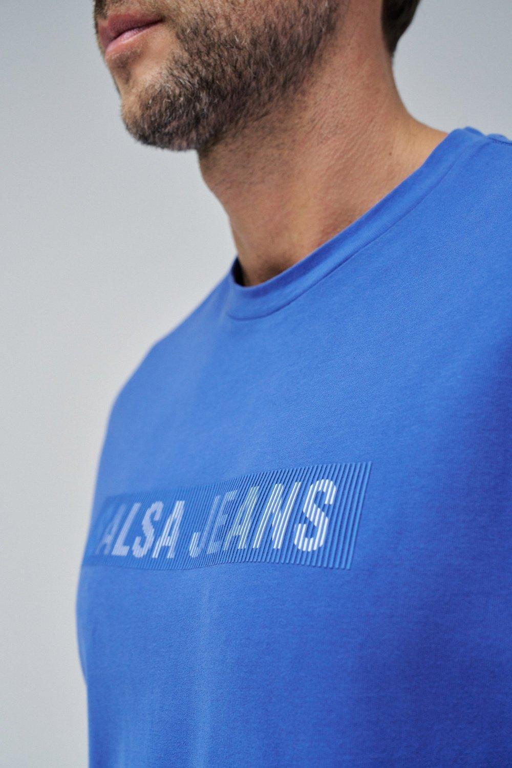 Blue Solid Basic Casual T-Shirt, , large image number 4