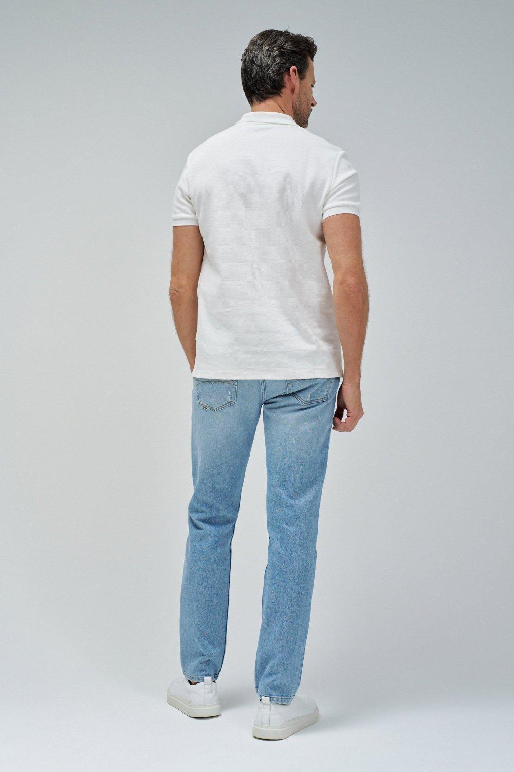 PEARL TEXTURED POLO WITH FASTENING, , large image number 3