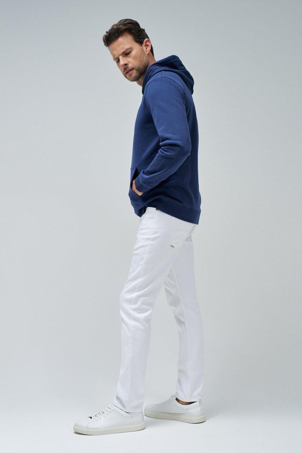 Blue Solid Casual Hoodie, , large image number 2