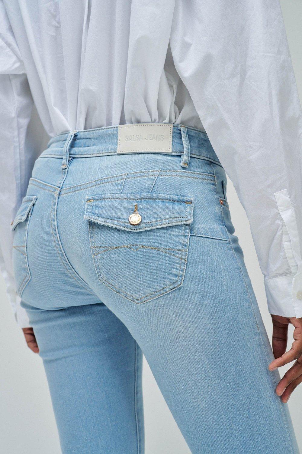 Wonder Push Up Flare Jeans, Blue, large image number 4