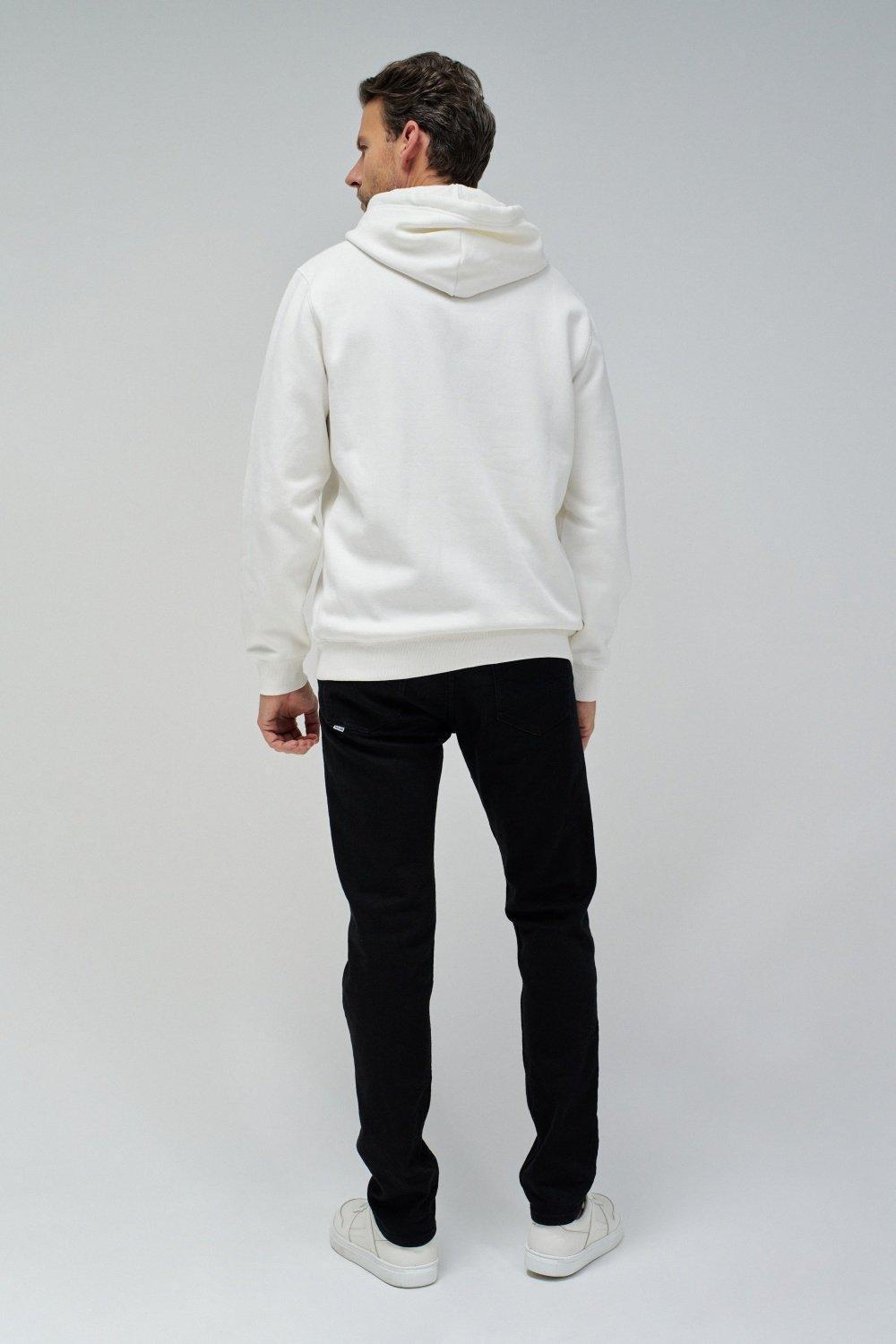 White Solid Novelty Hoodie, , large image number 3