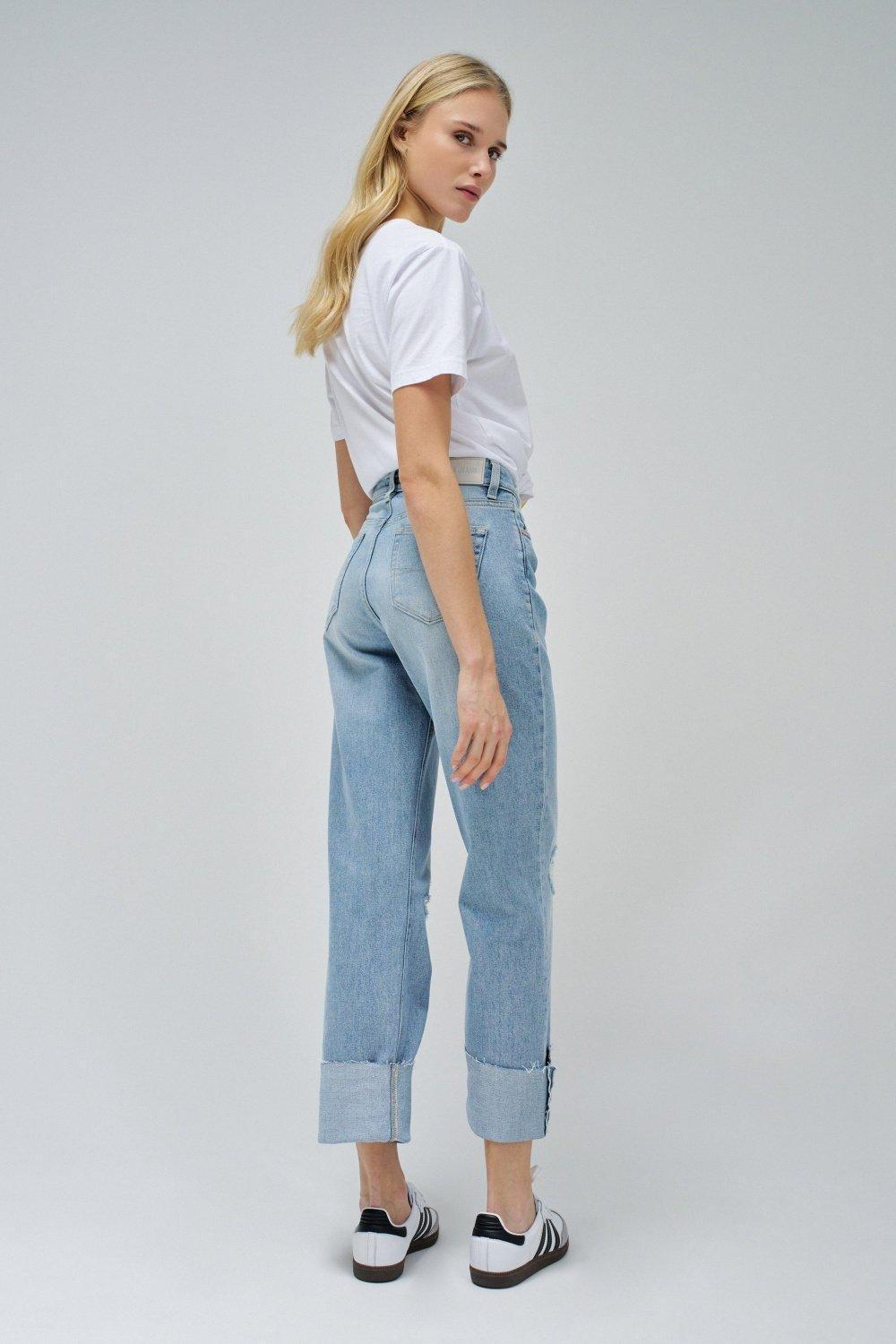 Blue Denim Ankle-Length Jeans, , large image number 3