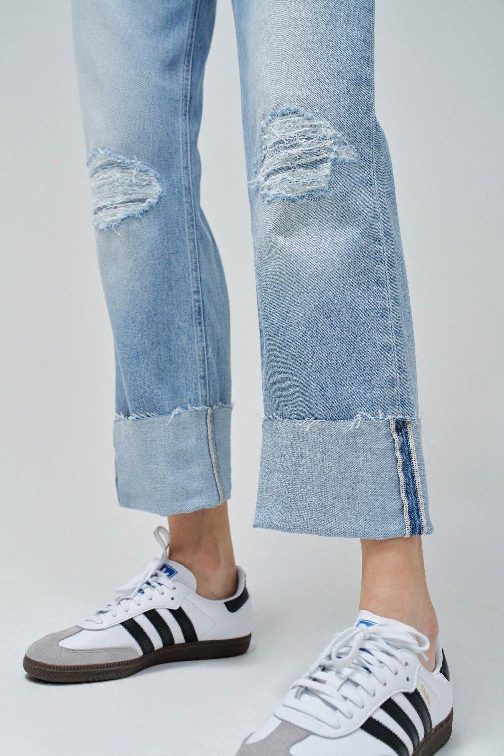 Blue Denim Ankle-Length Jeans, , large image number 4