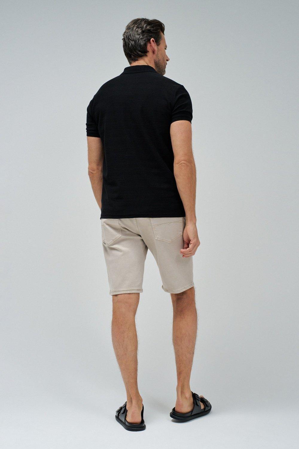 Black Textured Polo, , large image number 3
