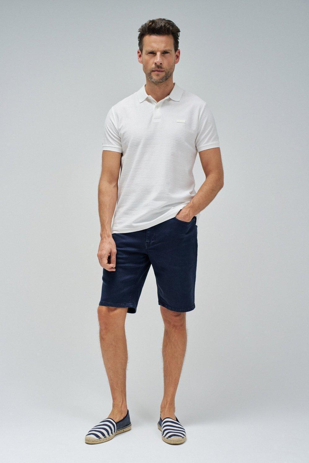 White Textured Polo, , large image number 1