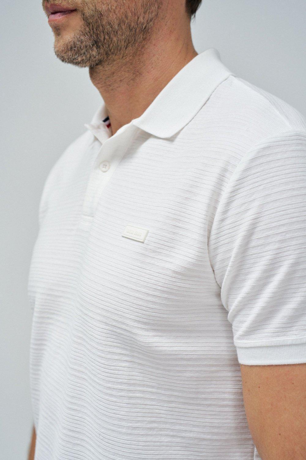 White Textured Polo, , large image number 4
