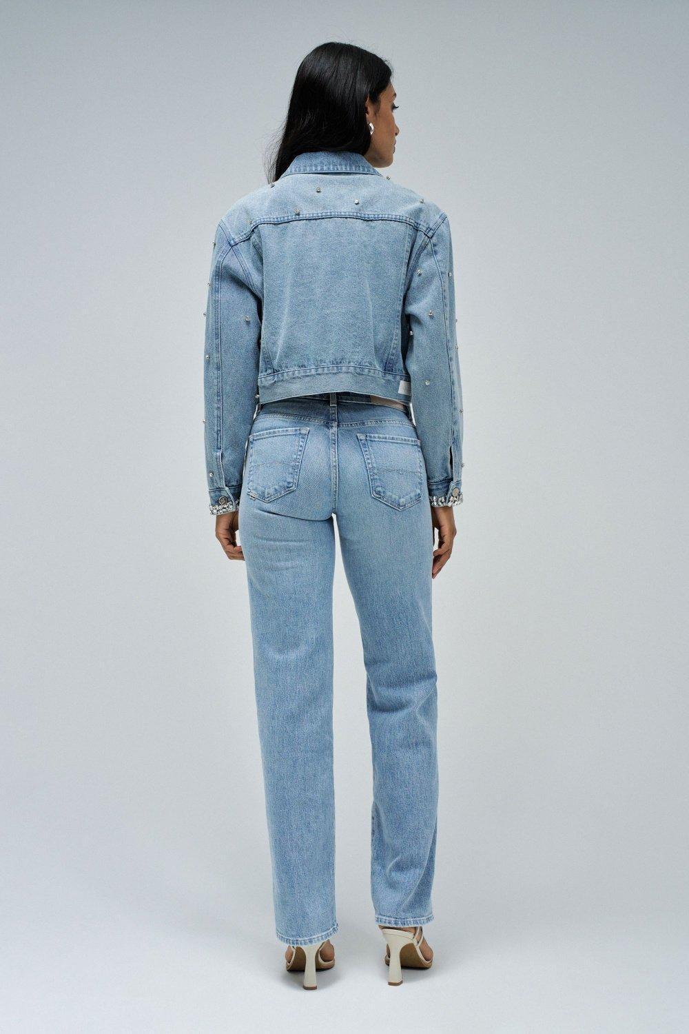 Blue Denim Jacket With Applications, , large image number 3
