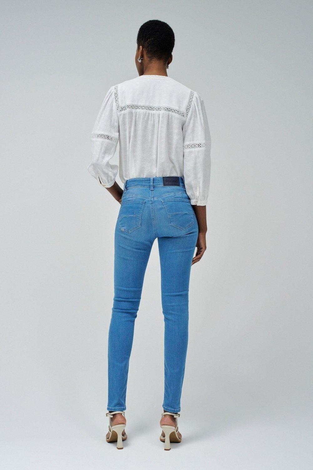 Jeans Destiny Push Up Skinny, Blue, large image number 3