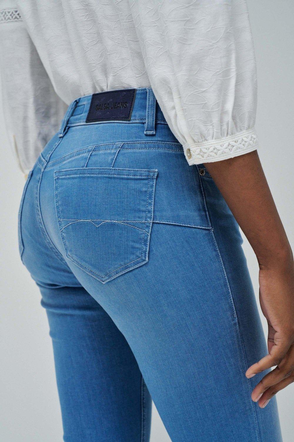 Jeans Destiny Push Up Skinny, Blue, large image number 4