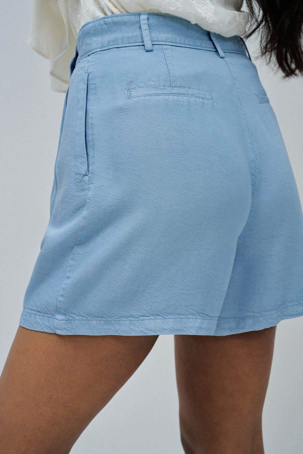 BLUE LIGHTDENIM SHORTS, 2101_851, large image number 4