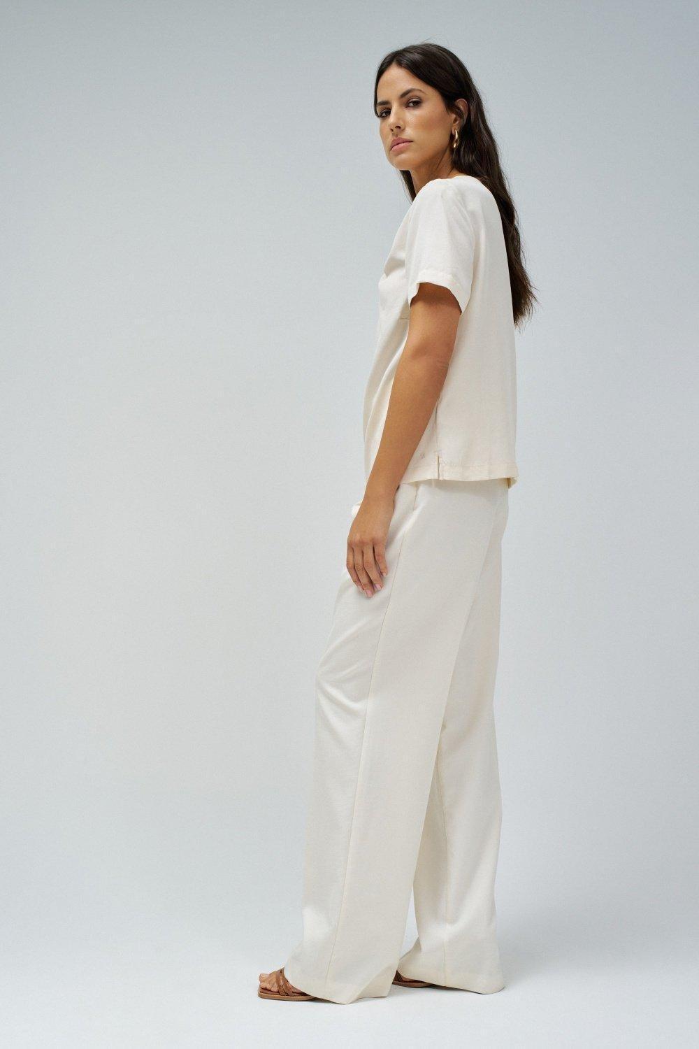 Lightdenim Blouse, Pearl, large image number 2