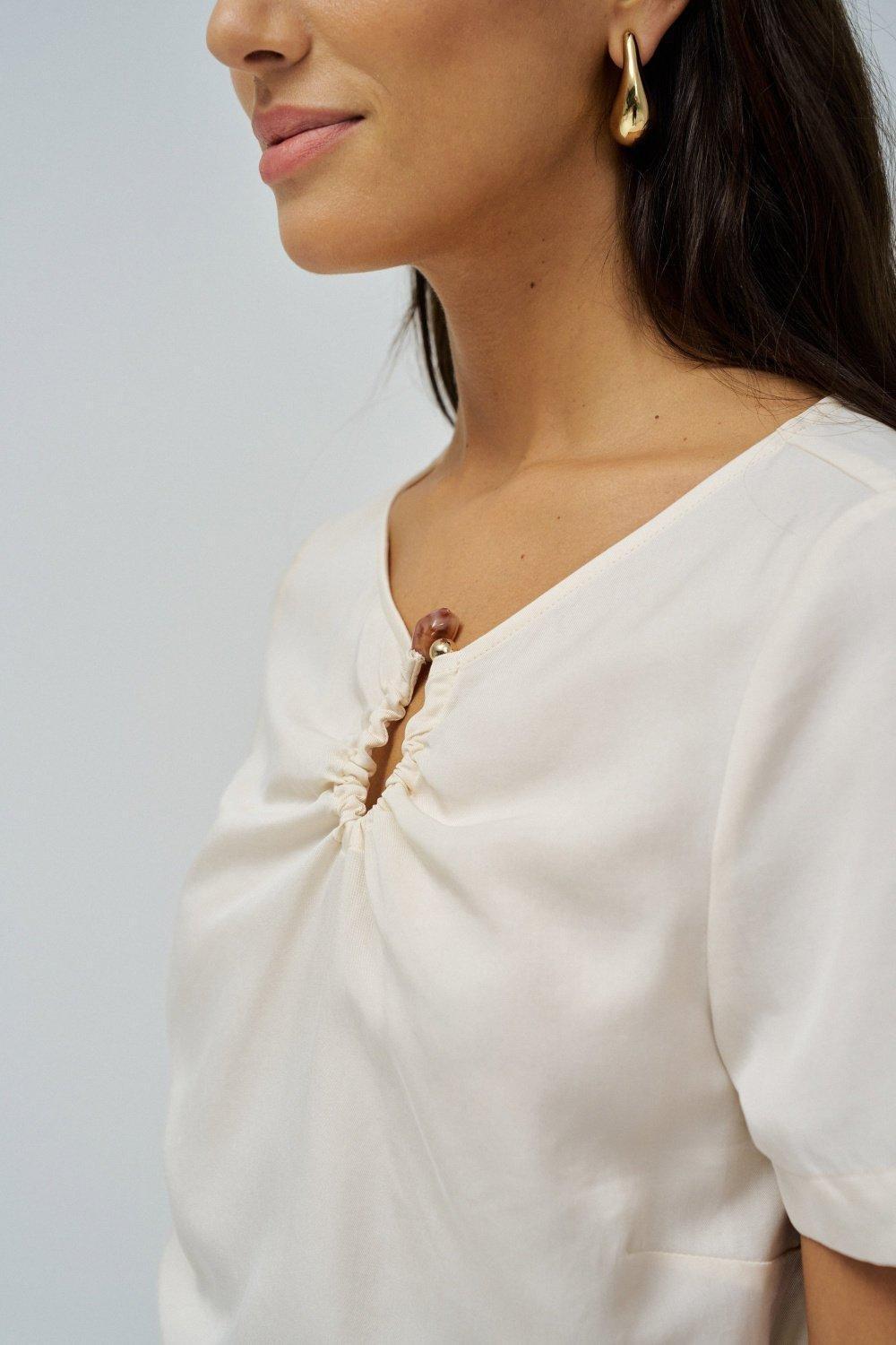 Lightdenim Blouse, Pearl, large image number 4