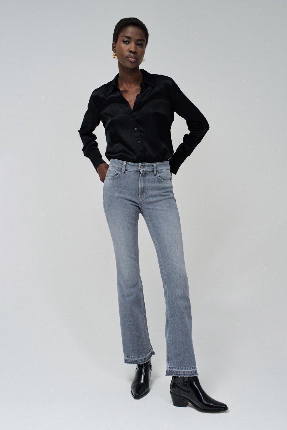 Gray Plain Casual Trousers, , large image number 1