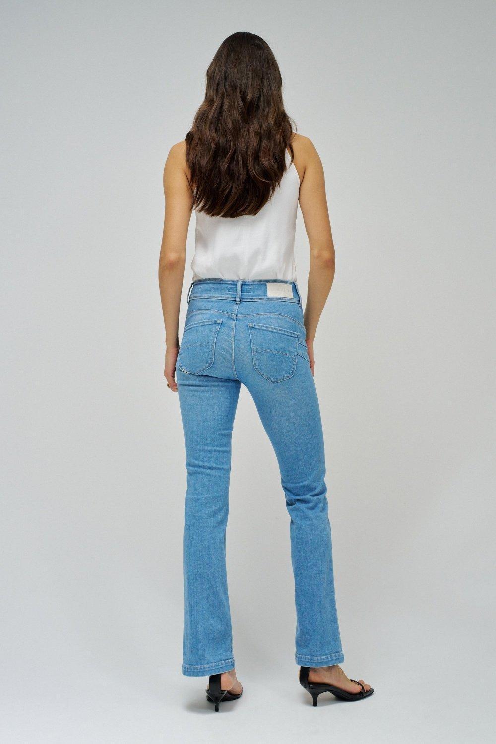 Secret Push-In Bootcut Jeans, Blue, large image number 3
