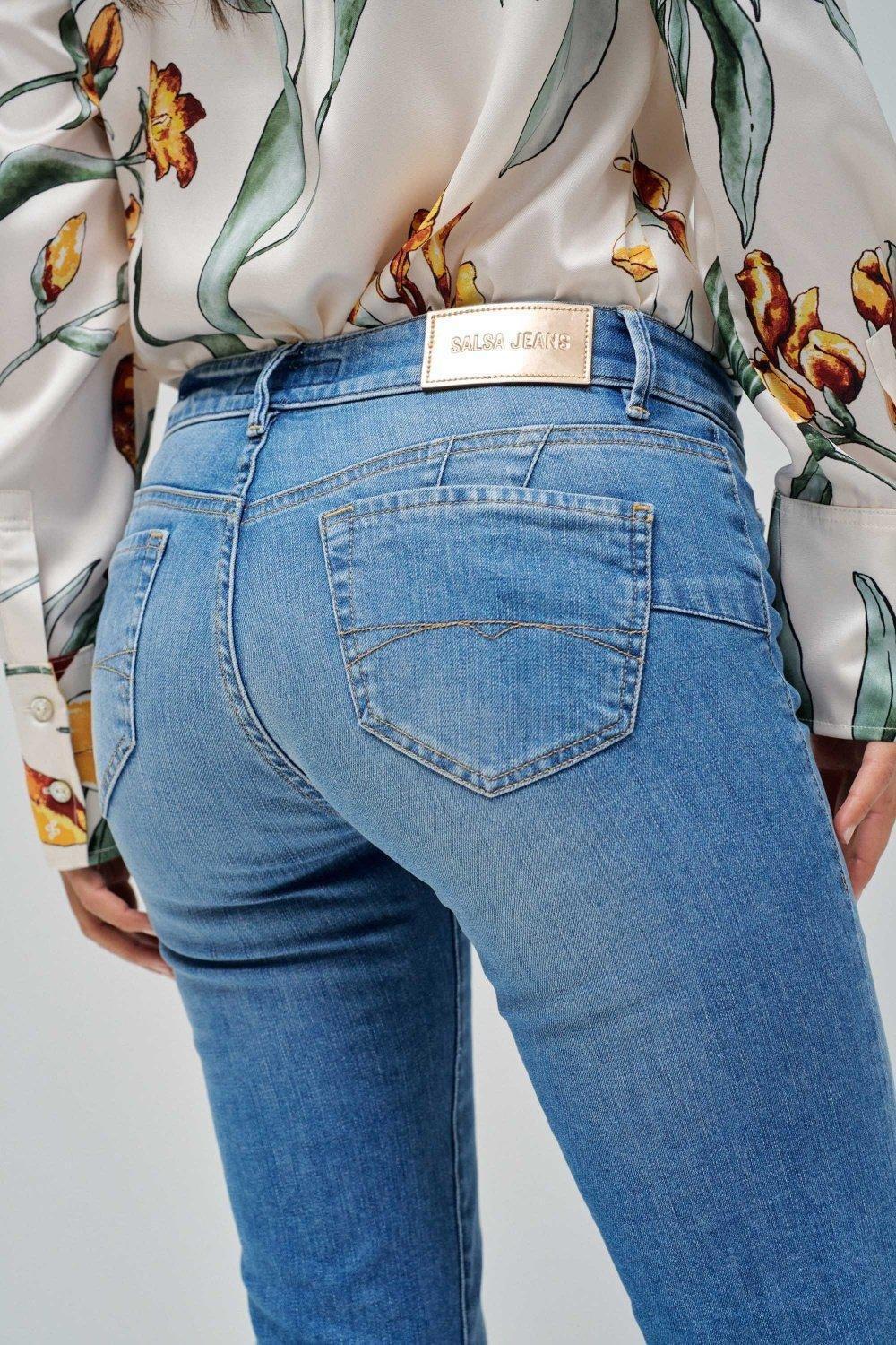 BLUE WONDER PUSH UP FLARE JEANS, 2101_852, large image number 4