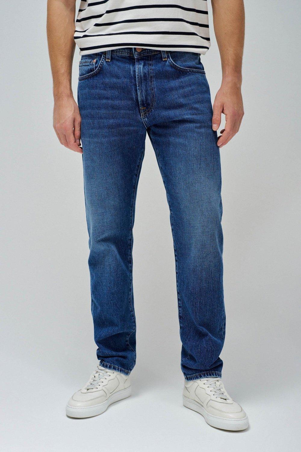 Trousers Straight&nbsp;, Blue, medium