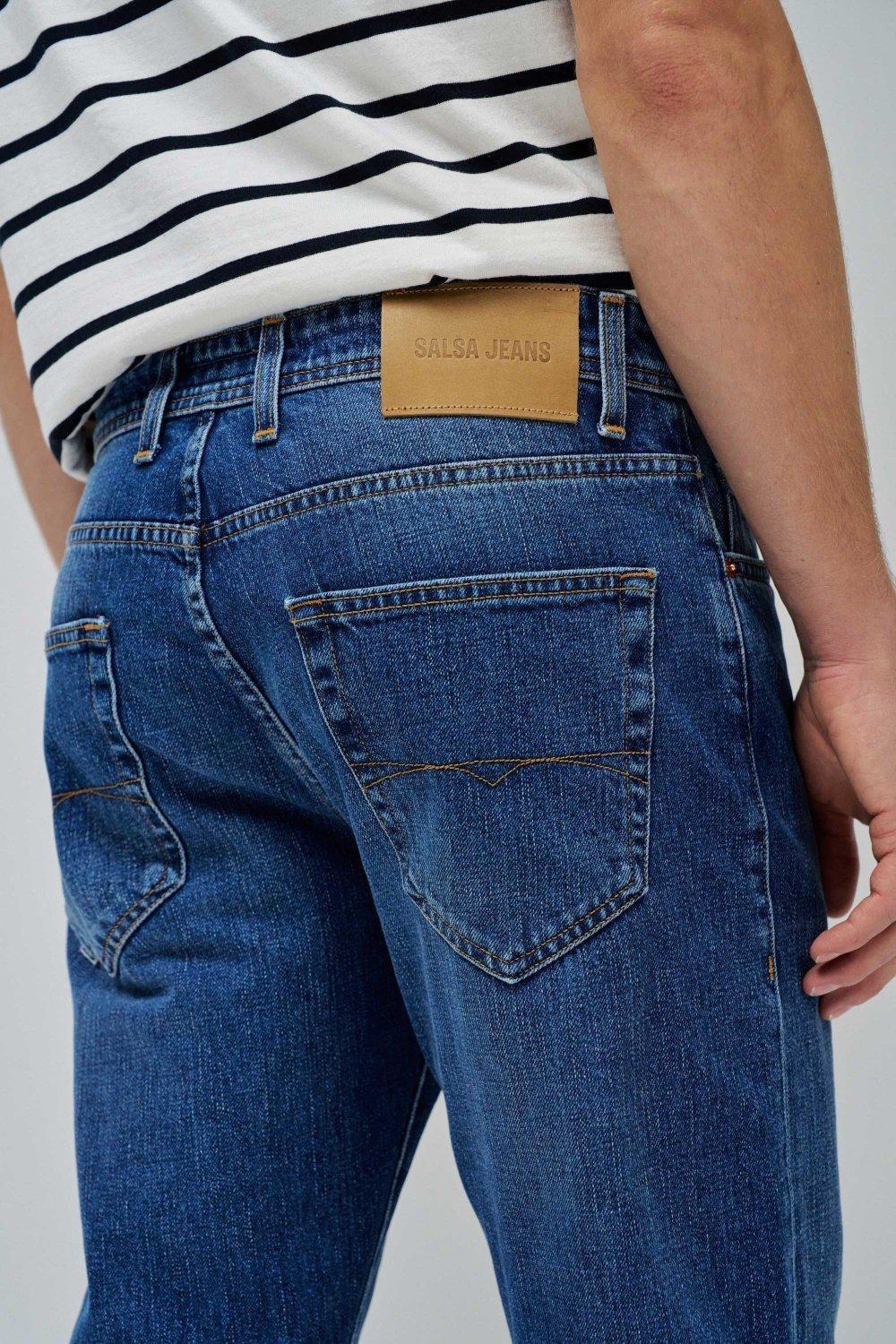 Trousers Straight&nbsp;, Blue, large image number 4