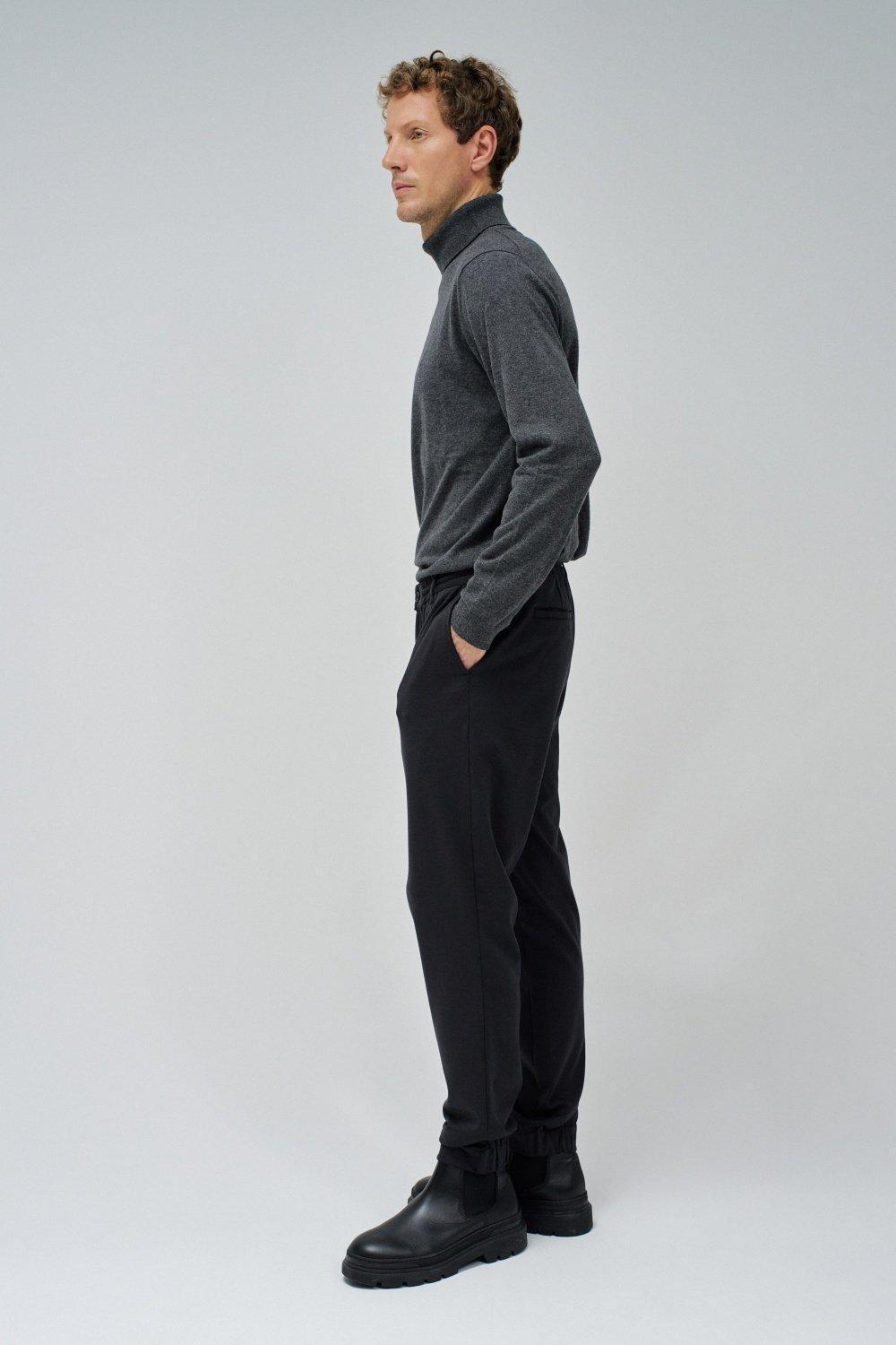White Solid Casual Joggers, , large image number 2