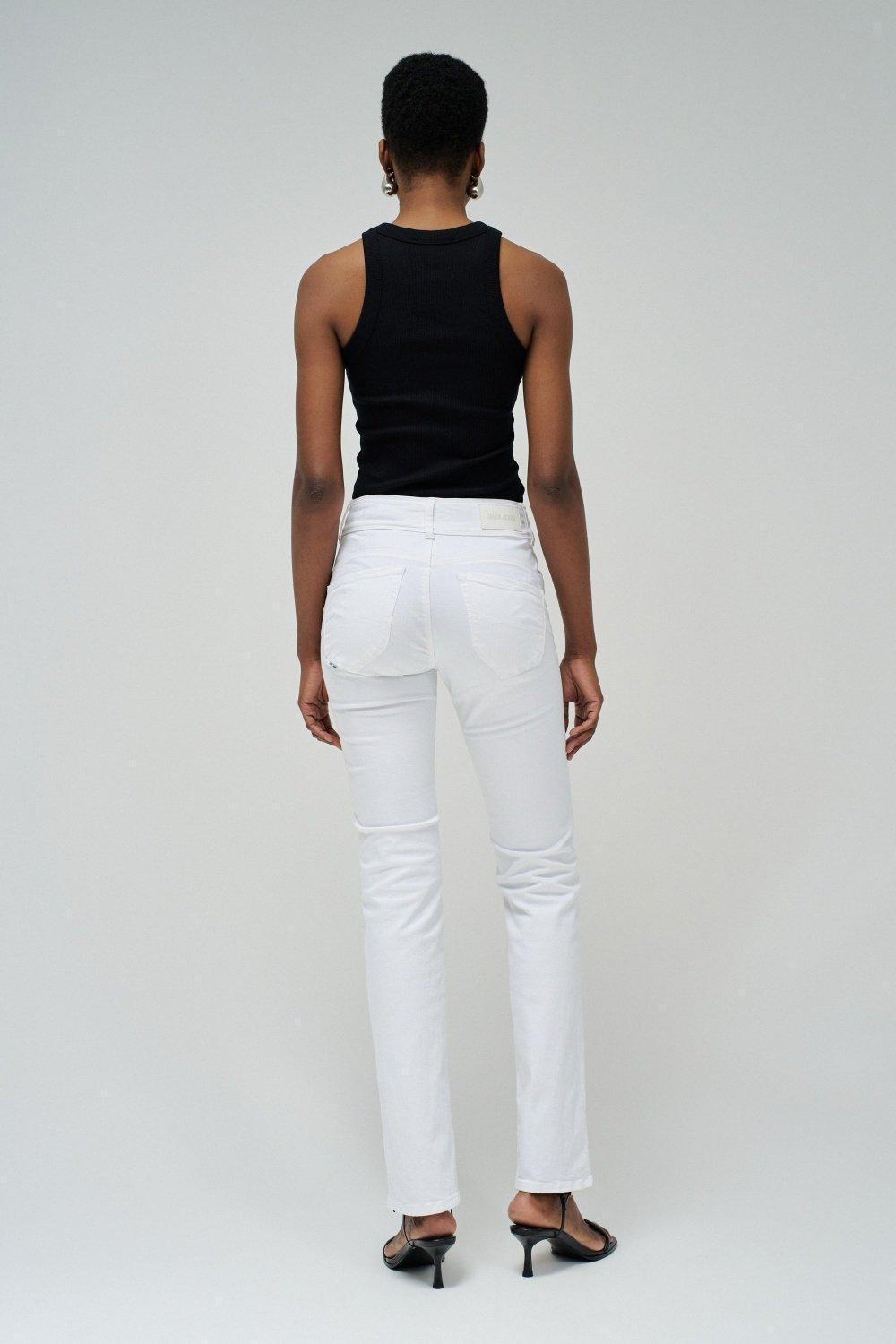 Jeans Secret Push In Straight, White, large image number 3