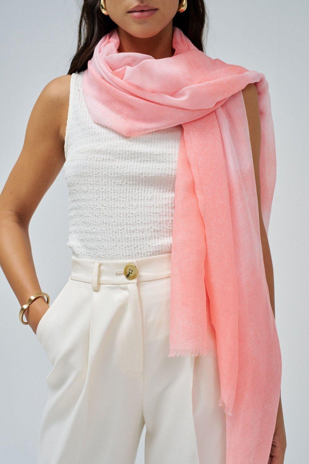 Gradient Solid Rectangle Scarf, 2101_621, large image number 1