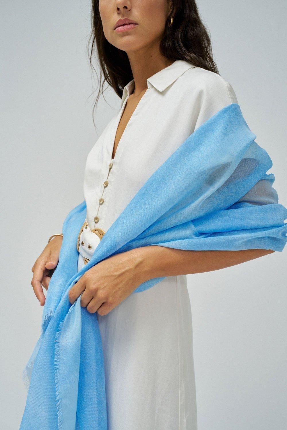 Gradient Scarf, Blue, large image number 1