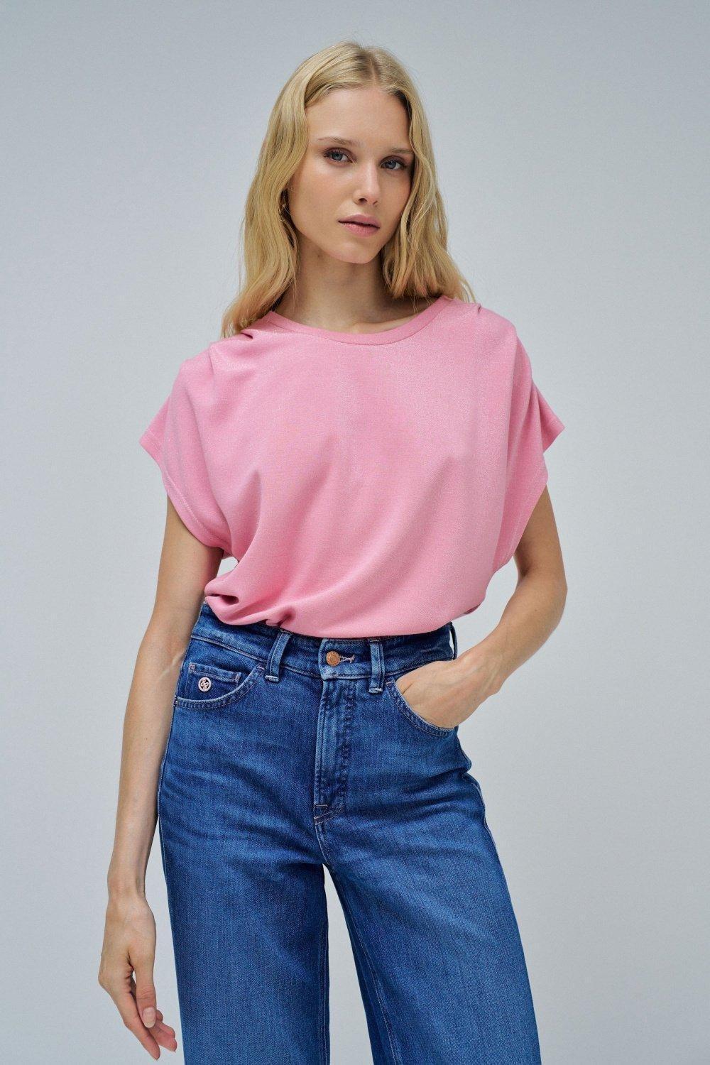 T-Shirt With Shine, Pink, large image number 0