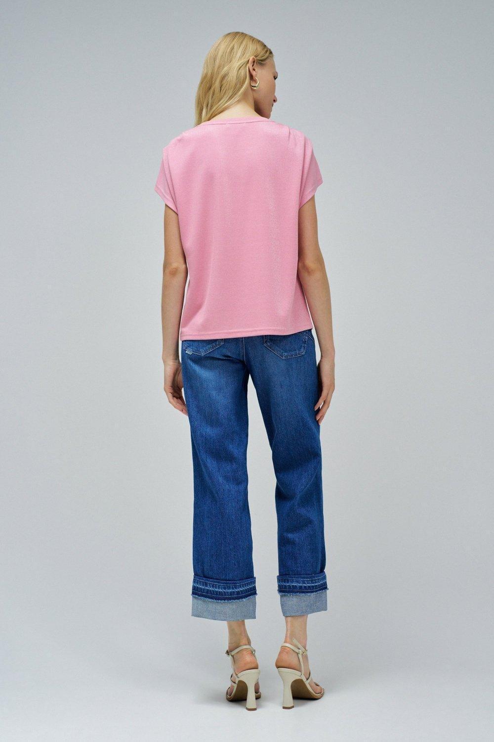 T-Shirt With Shine, Pink, large image number 3