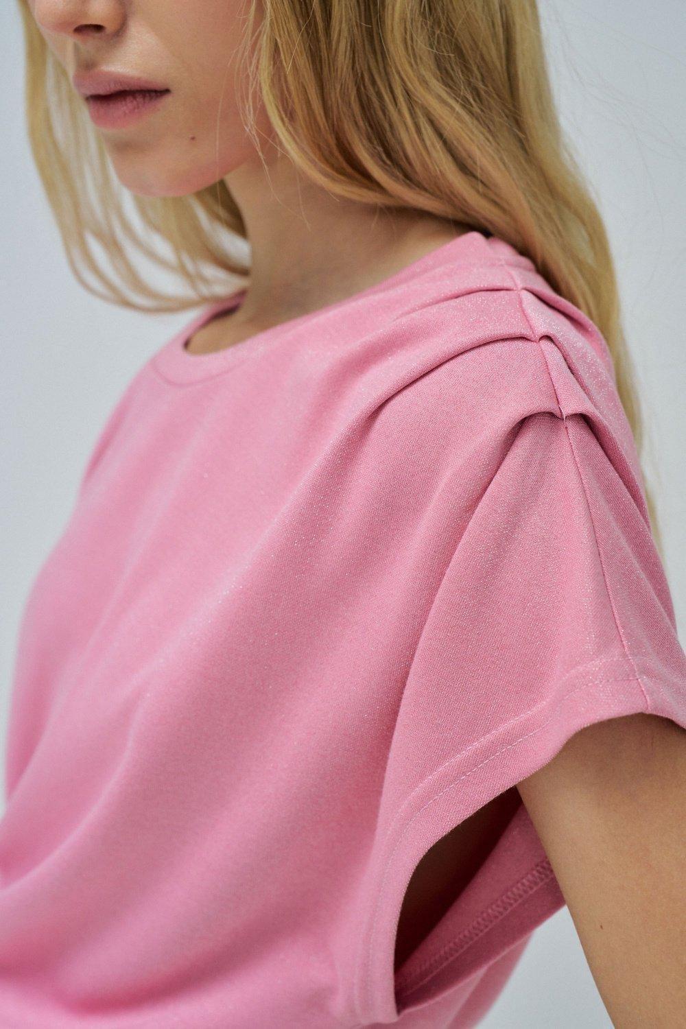 T-Shirt With Shine, Pink, large image number 4