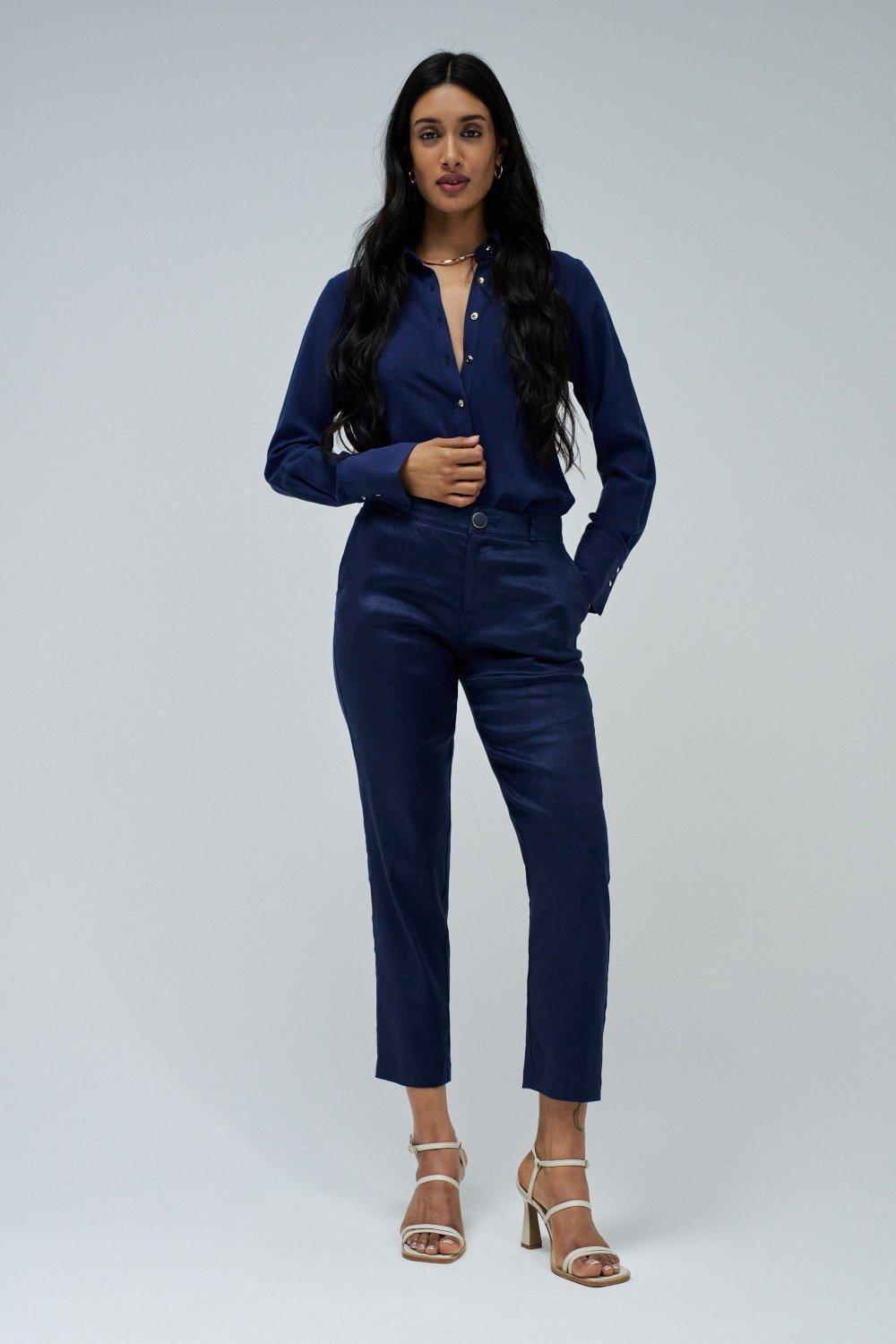 Blue Plain Button Down Shirt, , large image number 1
