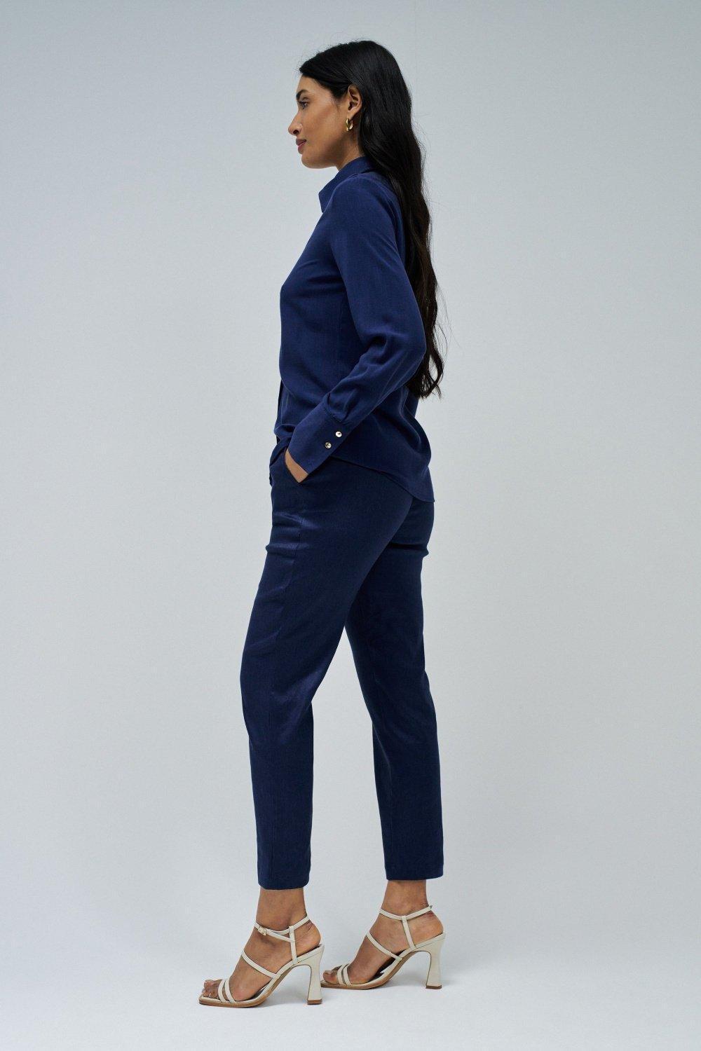 Blue Plain Button Down Shirt, , large image number 2
